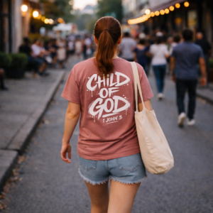 Child of God Women’s Faded Heavy T-Shirt – Christian Streetwear NZ