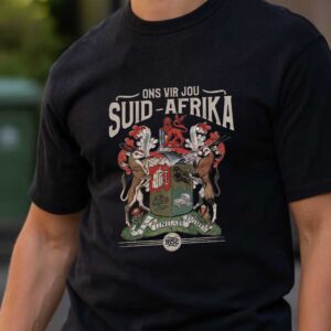 South African T-shirt NZ Ons vir jou Suid-Afrika crest black