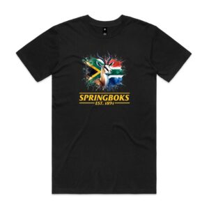 Springbok South African Flag Est Mens Tshirt