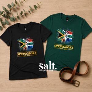 Springbok South African Flag Est Tshirt