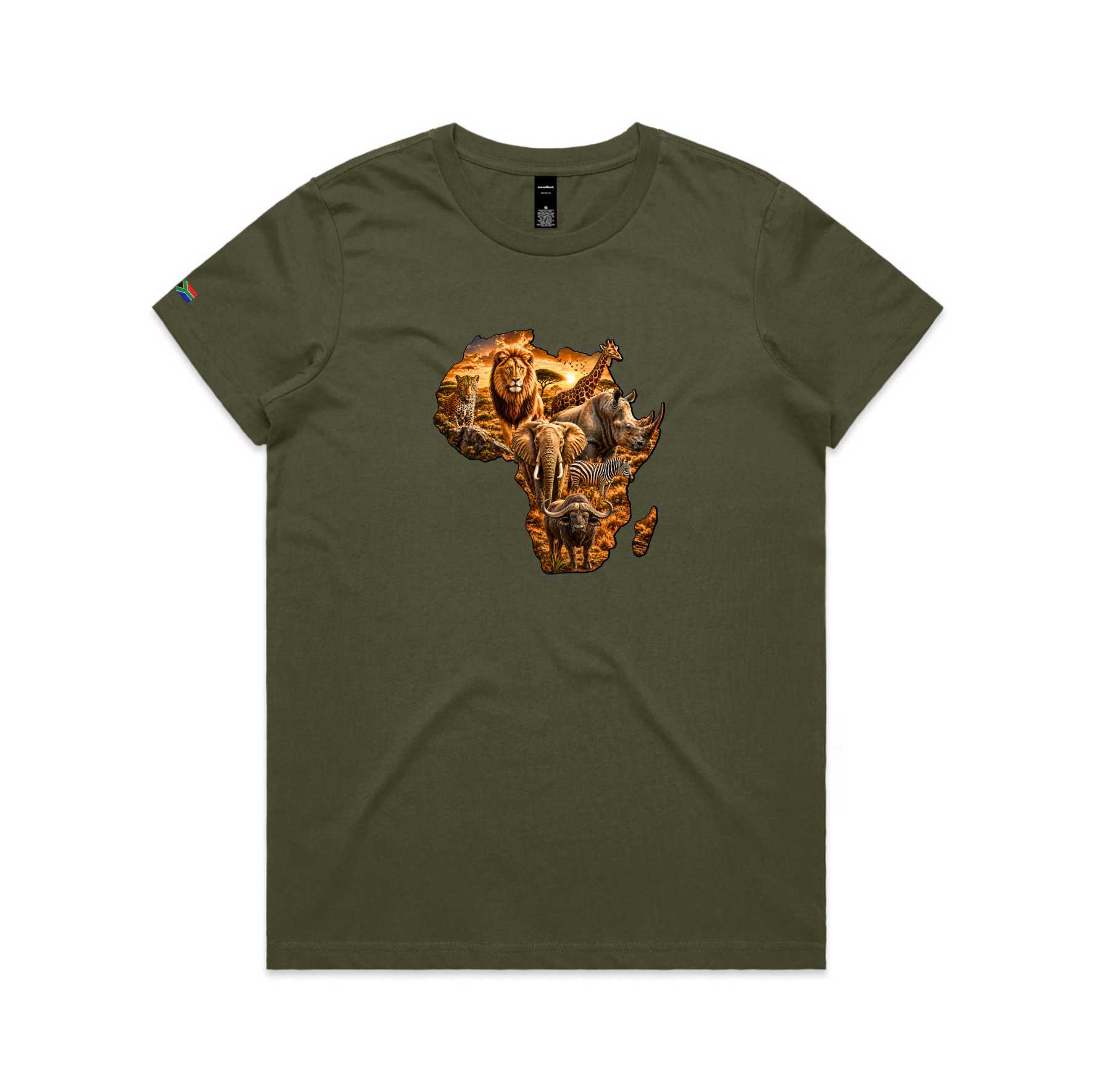 South Africa Continent Animals Women's T-Shirt - Image 4