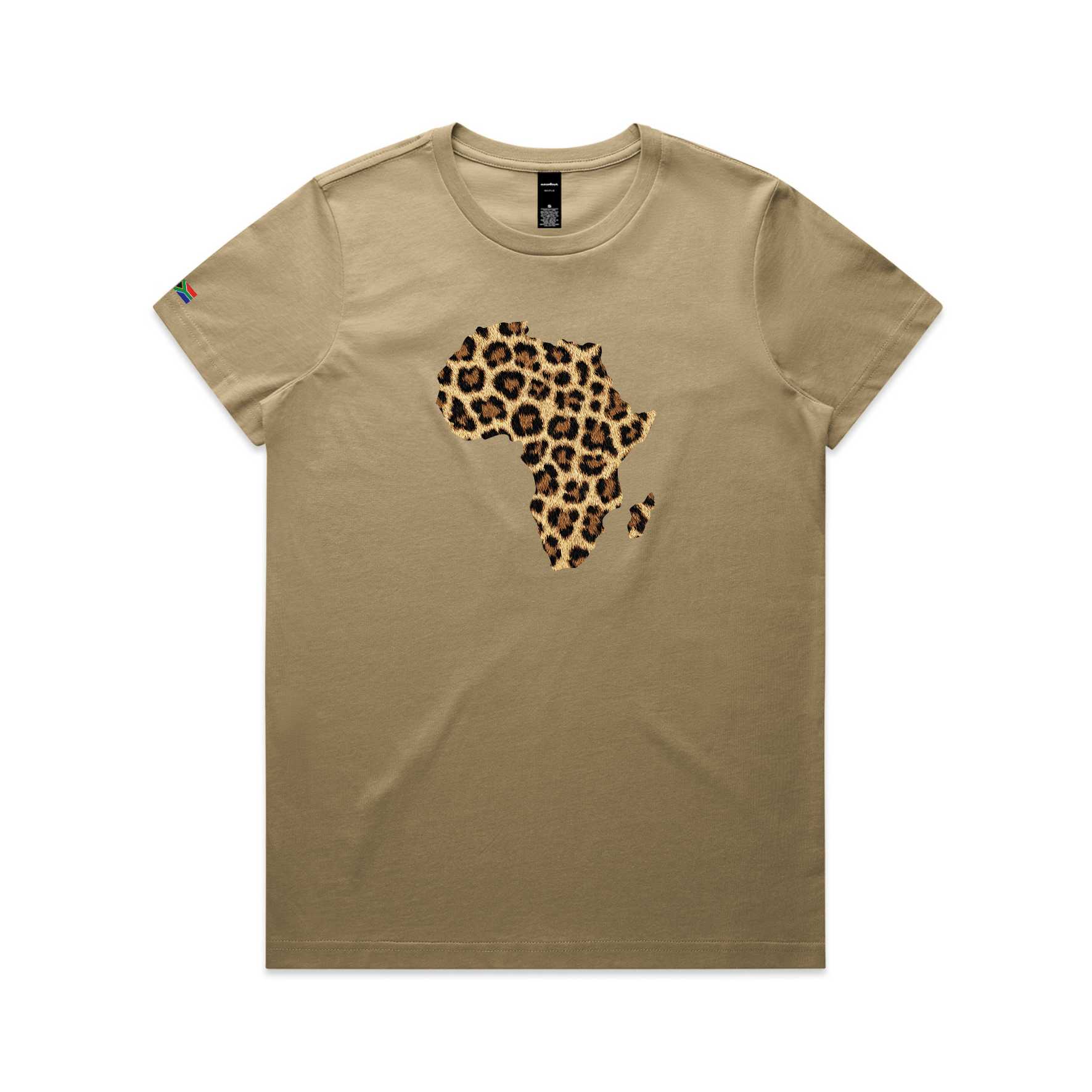 South Africa Continent Leopard Women's T-Shirt - Image 4
