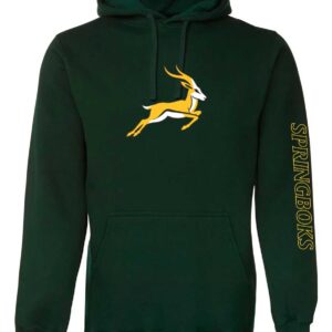 Springboks Supporter Green Sleeve Print Mens Hoodie